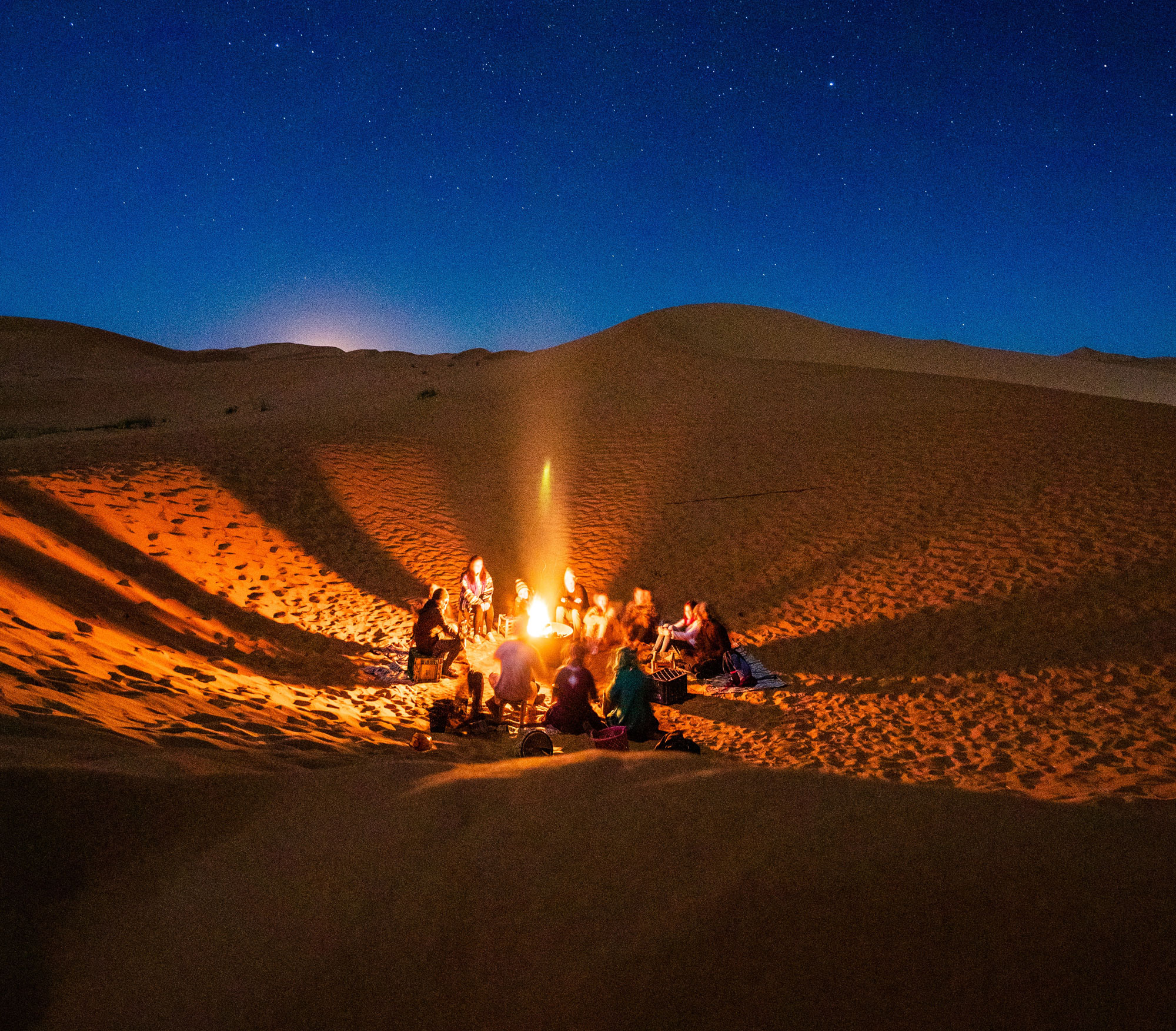 Camping in the Sahara Desert