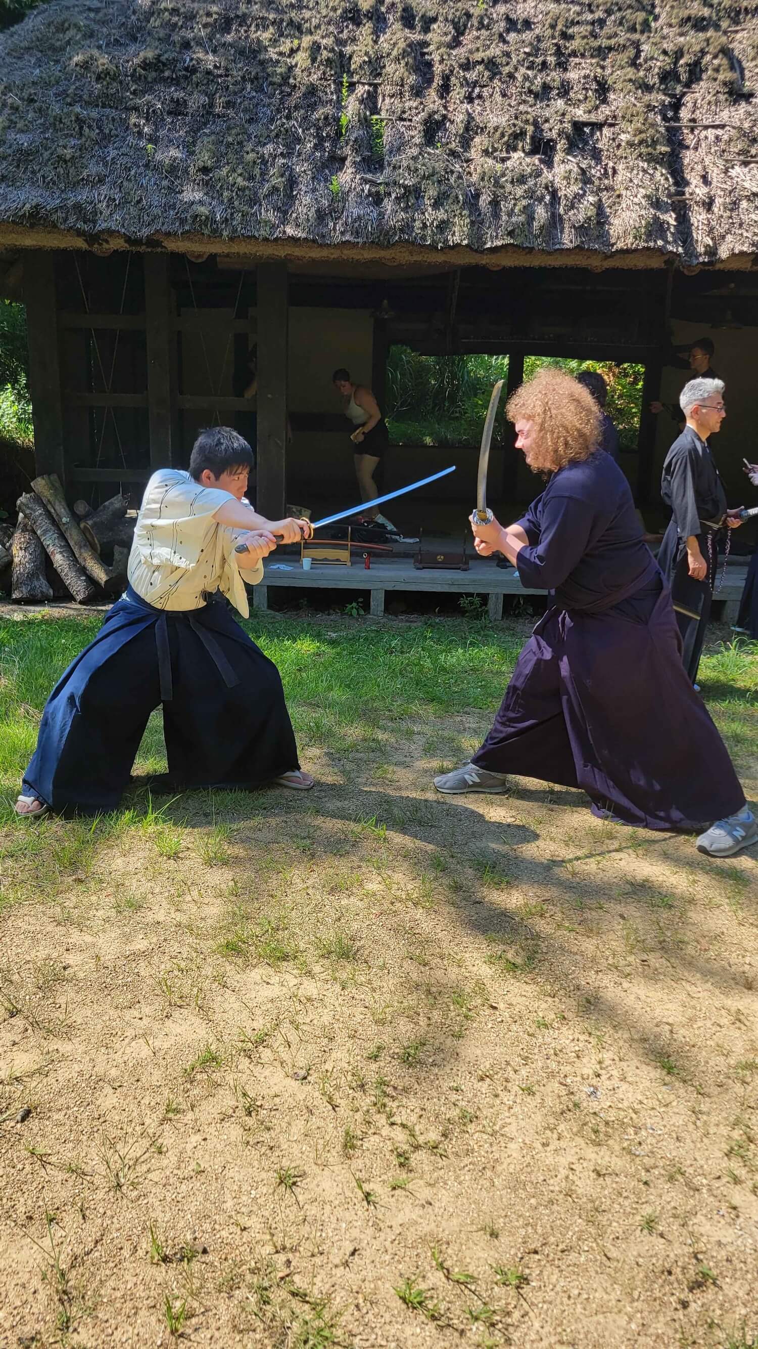 Practicing samurai techniques